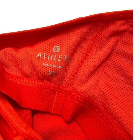 ATHLETA Spiral Support Racerback Tank Top Orange Support Bra High Neck Womens XS - Picture 6 of 8